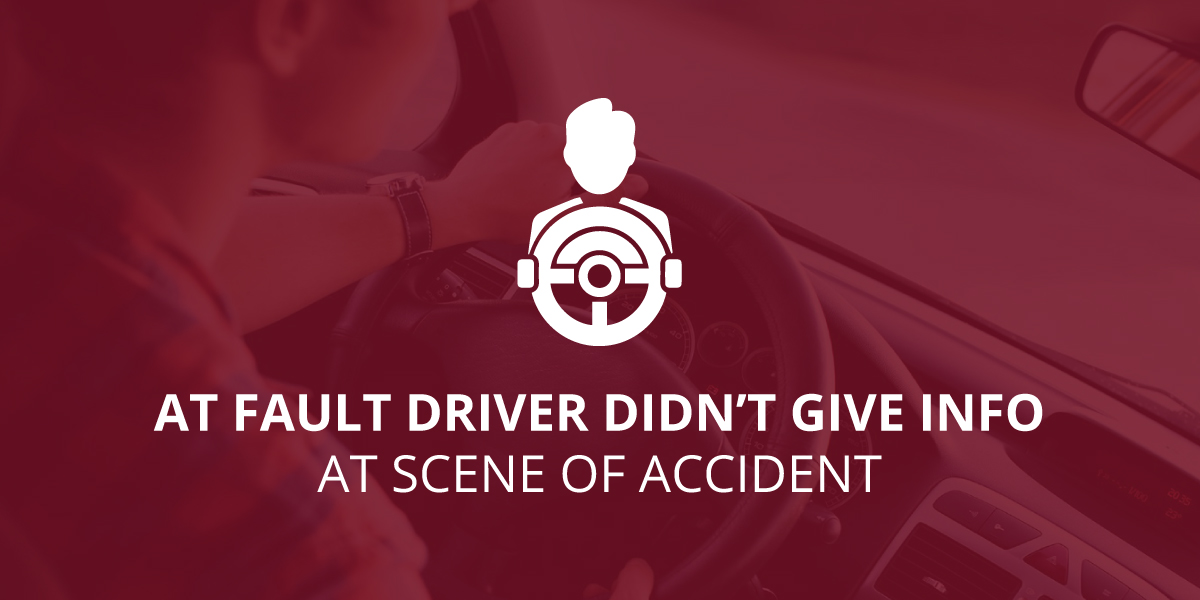 What Happens if the At-Fault Driver Did Not Give Information at the Scene of a Colorado Car Accident?